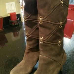 ANTONIO MELANI High Suede Boots from Dillards.